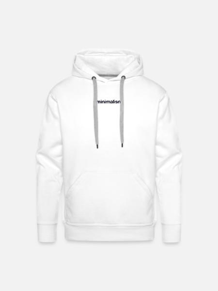 MINIMALISM - Men's Premium Hoodie - white