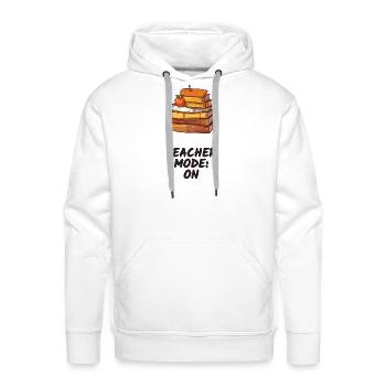 Teacher Mode On Book Stack - Men's Premium Hoodie - white - Front - Liam (192cm)