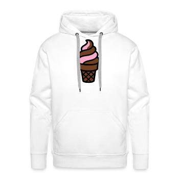 Soft Serve Ice Cream Logo - Men's Premium Hoodie - white - Front - Liam (192cm)