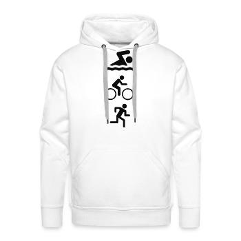 Triathlon - Men's Premium Hoodie - white - Front - Liam (192cm)
