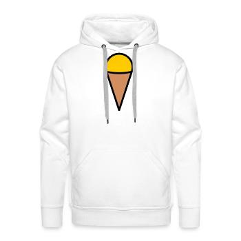 Minimal Ice Cream Cone Icon - Men's Premium Hoodie - white - Front - Liam (192cm)