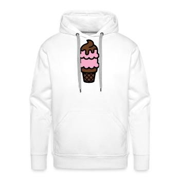 Ice Cream Cone Icon - Men's Premium Hoodie - white - Front - Liam (192cm)