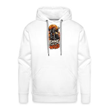 Bone To Be Wild Tshirt - Men's Premium Hoodie - white - Front - Liam (192cm)