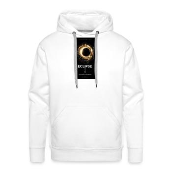 Eclipse Celestial Liquid Gold Aesthetic Graphic Te - Men's Premium Hoodie - white - Front - Liam (192cm)