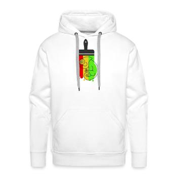 Chameleon Paint Brush Rasta Color Vector - Men's Premium Hoodie - white - Front - Liam (192cm)