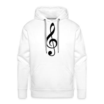G-Clef - Men's Premium Hoodie - white - Front - Liam (192cm)