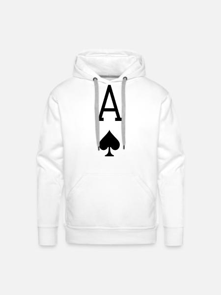 Ace of Spades - Men's Premium Hoodie - white