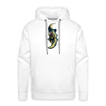 Moonlit Raccoon in a Canoe - Men's Premium Hoodie - white - Front - Liam (192cm)