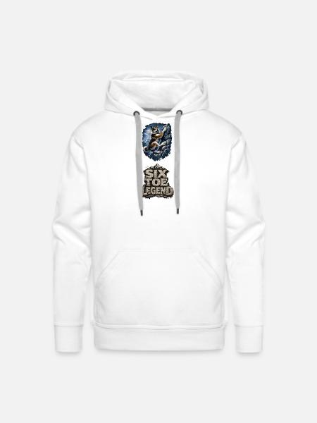 Alpine Husky Climber - Men's Premium Hoodie - white