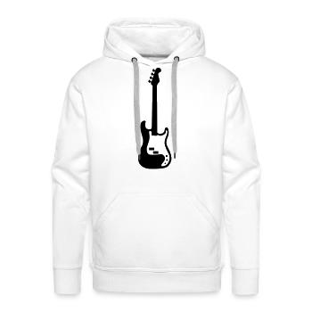 bass - Men's Premium Hoodie - white - Front - Liam (192cm)