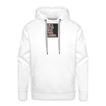 Bliss - Men's Premium Hoodie - white - Front - Liam (192cm)