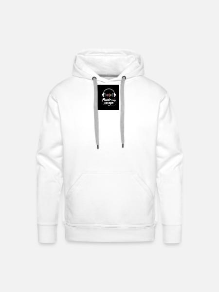 Music in My Escape T-Shirt – Relax & Vibe Tee - Men's Premium Hoodie - white
