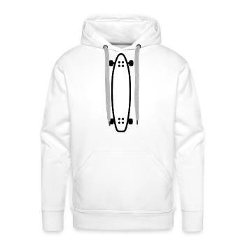 Longboard - Men's Premium Hoodie - white - Front - Liam (192cm)