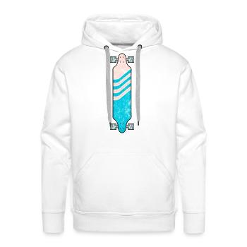 Longboard Pink Turquoise - Men's Premium Hoodie - white - Front - Liam (192cm)