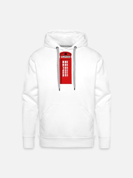 phone box - Men's Premium Hoodie - white
