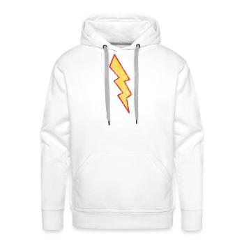 Vintage Lightning Bolt - Men's Premium Hoodie - white - Front - Liam (192cm)