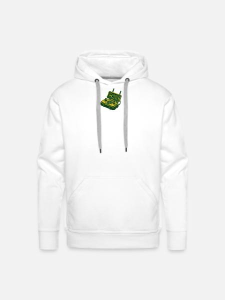 Drone Remote Controller Logo - Men's Premium Hoodie - white