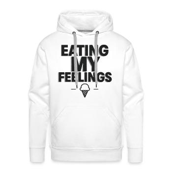 Eating My Feelings - Men's Premium Hoodie - white - Front - Liam (192cm)