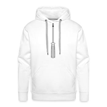mechanic screwdriver screwdriver craftsman build s - Men's Premium Hoodie - white - Front - Liam (192cm)
