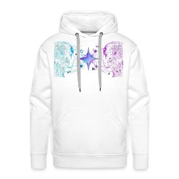 Twin Circuit Minds - Men's Premium Hoodie - white - Front - Liam (192cm)