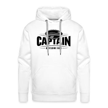 Captain Awesome Dad Saying Quote Father`s Day - Men's Premium Hoodie - white - Front - Liam (192cm)