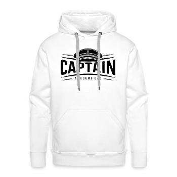 Captain Awesome Dad Saying Quote Father`s Day - Men's Premium Hoodie - white - Front - Liam (192cm)