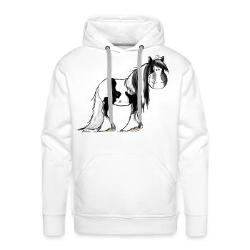 Gypsy Cob - Irish Cob - Pinto – Horse - Men's Premium Hoodie - white - Front - Liam (192cm)