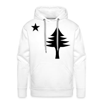 Pine tree and star 1901 flag of Maine State - Men's Premium Hoodie - white - Front - Liam (192cm)
