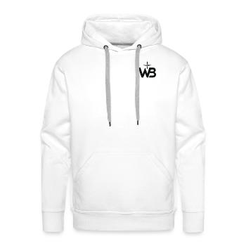 WB Starcrest Logo - Men's Premium Hoodie - white - Front - Liam (192cm)