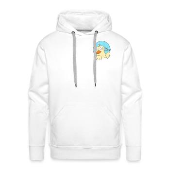 Morning Duck Cartoon - Men's Premium Hoodie - white - Front - Liam (192cm)