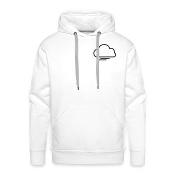 Celestial Cloud Abstract Art Design - Men's Premium Hoodie - white - Front - Liam (192cm)