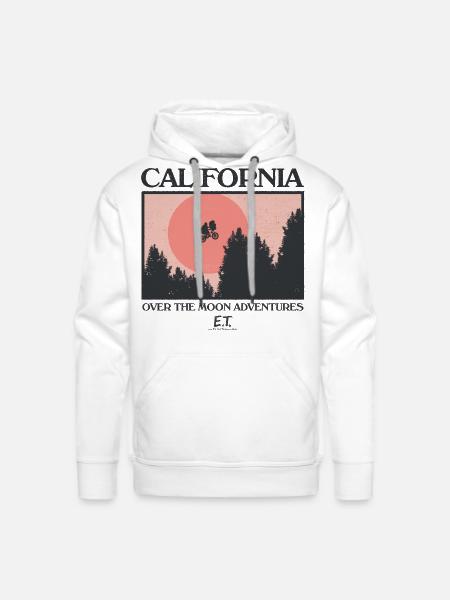E.T. California Over The Moon Adventures - Men's Premium Hoodie - white
