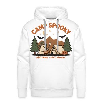 Camp Spooky – Stay Wild Stay Spooky Halloween - Men's Premium Hoodie - white - Front - Liam (192cm)