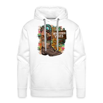 Western - Men's Premium Hoodie - white - Front - Liam (192cm)
