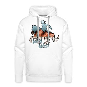 Western - Men's Premium Hoodie - white - Front - Liam (192cm)