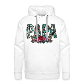 Papa - Men's Premium Hoodie - white - Front - Liam (192cm)