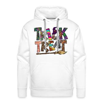 Trick Or Treat - Men's Premium Hoodie - white - Front - Liam (192cm)