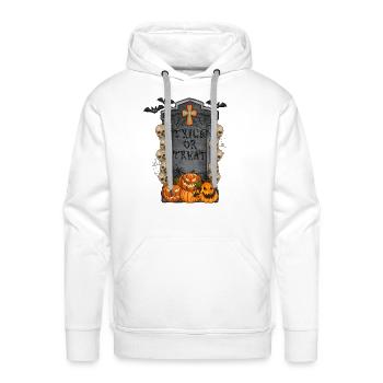 Trick Or Treat - Men's Premium Hoodie - white - Front - Liam (192cm)