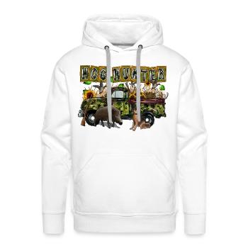 Hog Hunter - Men's Premium Hoodie - white - Front - Liam (192cm)