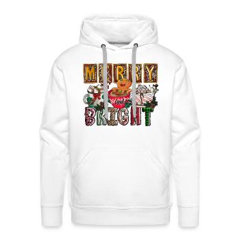 Merry And Bright - Men's Premium Hoodie - white - Front - Liam (192cm)