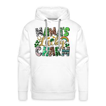 Mamas Lucky Charm - Men's Premium Hoodie - white - Front - Liam (192cm)