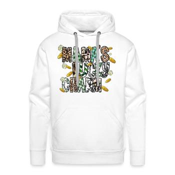 mamas lucky charm - Men's Premium Hoodie - white - Front - Liam (192cm)