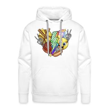 Softball - Men's Premium Hoodie - white - Front - Liam (192cm)