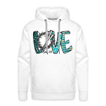 Love John - Men's Premium Hoodie - white - Front - Liam (192cm)
