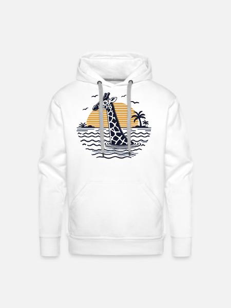Relative Shallowness - Men's Premium Hoodie - white