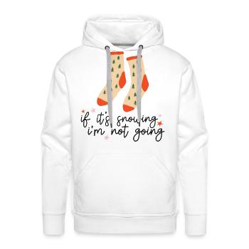Funny Christmas Socks Saying - Men's Premium Hoodie - white - Front - Liam (192cm)