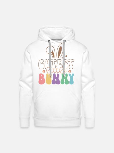 Cutest Little Bunny - Men's Premium Hoodie - white
