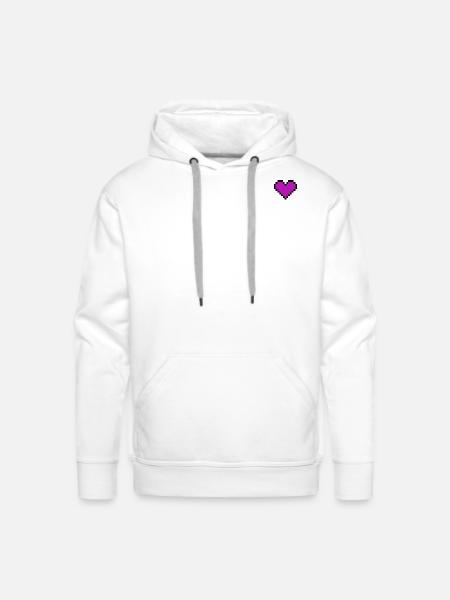Heart - Men's Premium Hoodie - white
