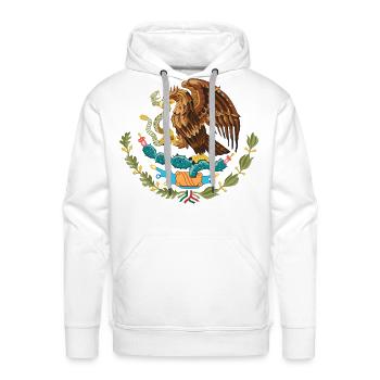 Mexican Coat of Arms - Men's Premium Hoodie - white - Front - Liam (192cm)