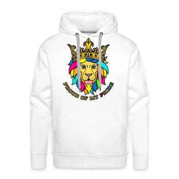 Queer King - Men's Premium Hoodie - white - Front - Liam (192cm)